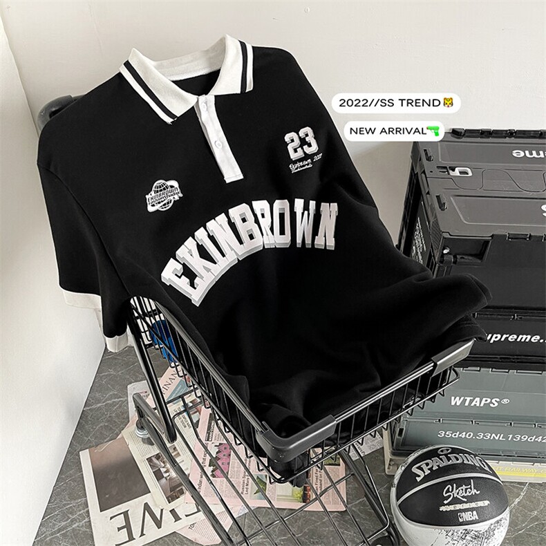 1polo衫男潮大码M-5XL情侣风翻领短袖T恤男DP7741P45控68，男装Polo衫，星座226-2