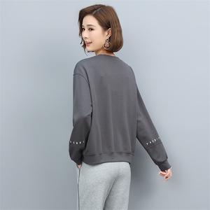 卫衣女2021早秋新款韩版宽松短款时尚春秋薄款休闲洋气减龄上衣潮图片