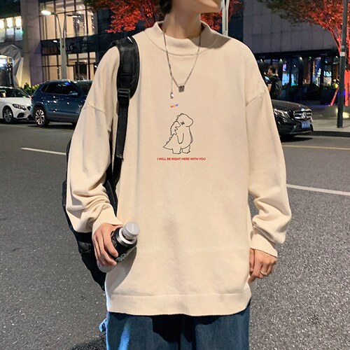 M18140-P45加绒款-P65半高领毛衣男士大码针织衫男毛线衣男，男装针织衫/毛衣，电商A040