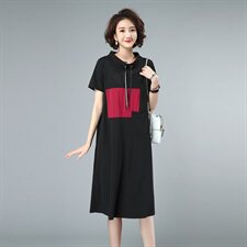 2021夏款新款拼接大码女装连衣裙239款，女装连衣裙，秋牧寒烟