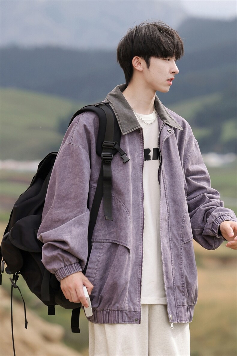 G0128-P98秋季新款日系cityboy水洗牛仔夹克外套,男装夹克,星座109