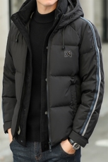 新款冬季连帽加厚羽绒服男中年商务休闲爸爸冬装上衣保暖男士外套，男装羽绒服，电商B212（原钱塘6029）