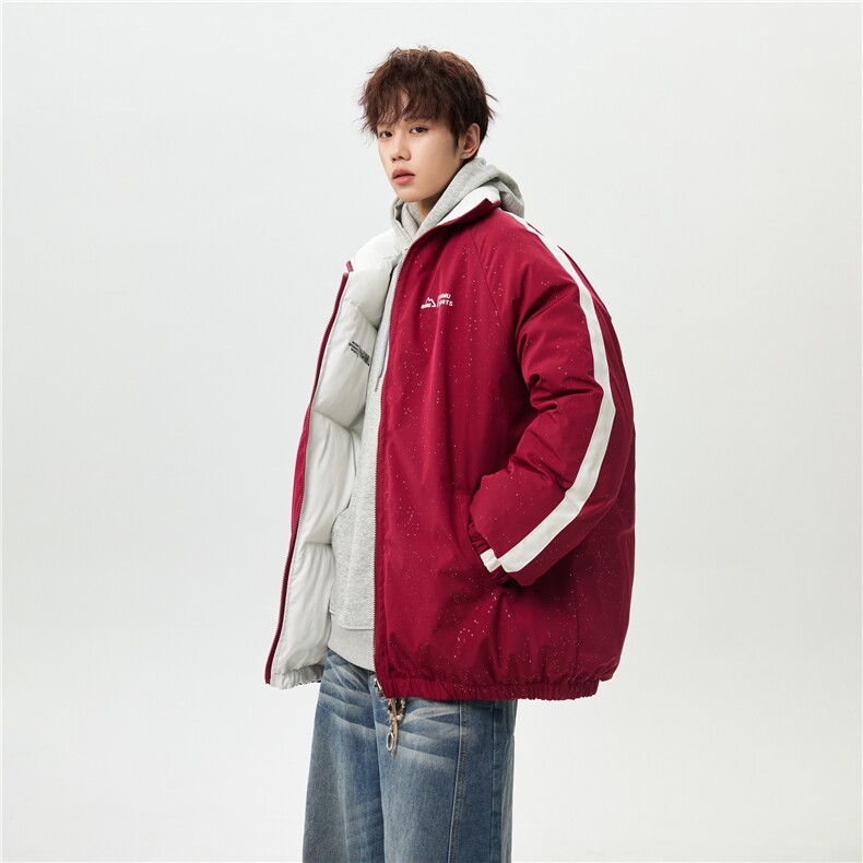 XZ230-1MY50无影墙男模简约百搭满天星双面穿休闲面包服P128控158，鞋类箱包手腕包，星座230-1