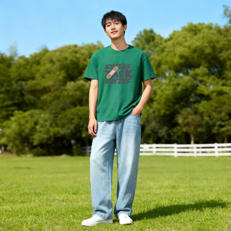 嘻哈精梳棉 夏季短袖T恤男潮牌潮流百搭ins卡通印花宽松休闲体恤图片