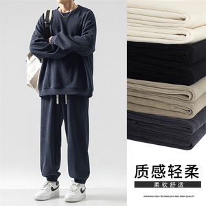 重磅条绒套装美式圆领卫衣加百搭束脚休闲裤-TZ830特批92图片