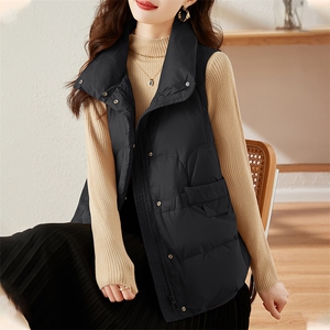 2022新款羽绒服马甲90%白鸭绒加厚休闲/淑女拉链休闲款图片
