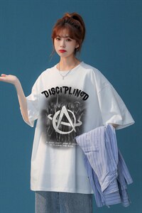 中性 夏季ins简约宽松百搭情侣圆领短袖T恤 T1023 P25控38图片