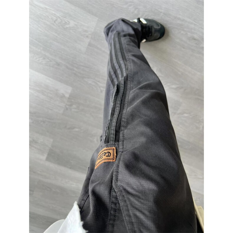 07qwer侧边条纹裤子男春秋款美式高街三条杠工装裤直筒运动休闲裤,男装工装外套,星座1007（原301D）