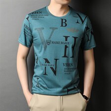 男士短袖t恤夏季男士圆领上衣服半袖体恤潮流休闲男装t桖衫，男装T恤，电商B212（原钱塘6029）