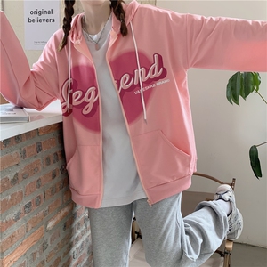 秋装开衫连帽卫衣女薄款E694-P40图片