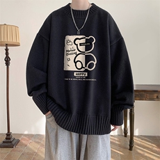半高领毛衣男士大码针织衫男毛线衣男M18352-P45加绒款-P65，男装针织衫/毛衣，电商A040