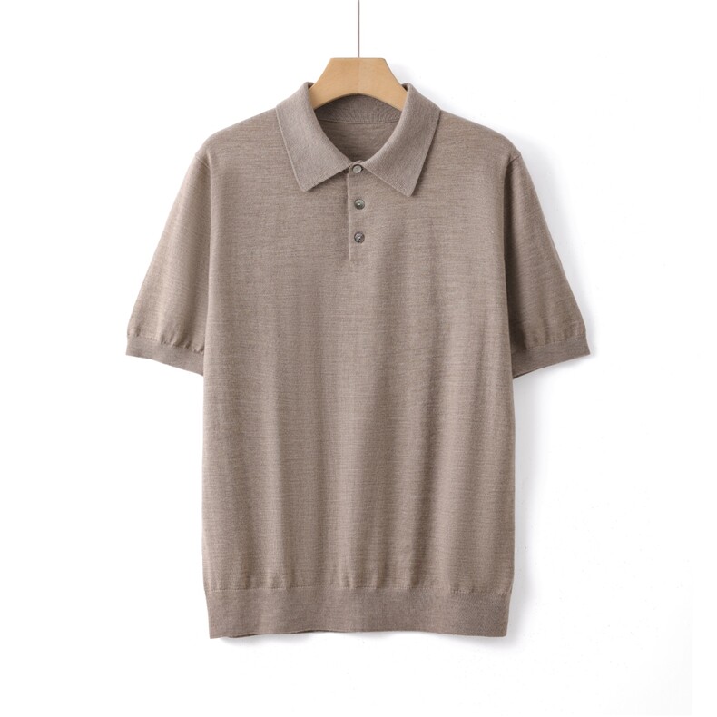 2025年秋季时尚百搭通勤简约休闲短袖，男装T恤，琳华羊绒