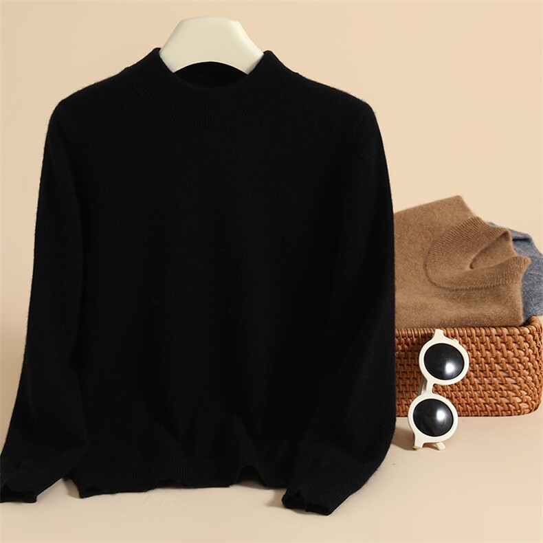 秋冬季新款舒适时尚百搭十二针半高领儿童羊绒衫，童装儿童羊绒衫，六一童装