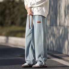 8XL-M特大码牛仔裤男宽松直筒裤子加肥加大码K908P50控68，男装休闲裤，电商D206-1