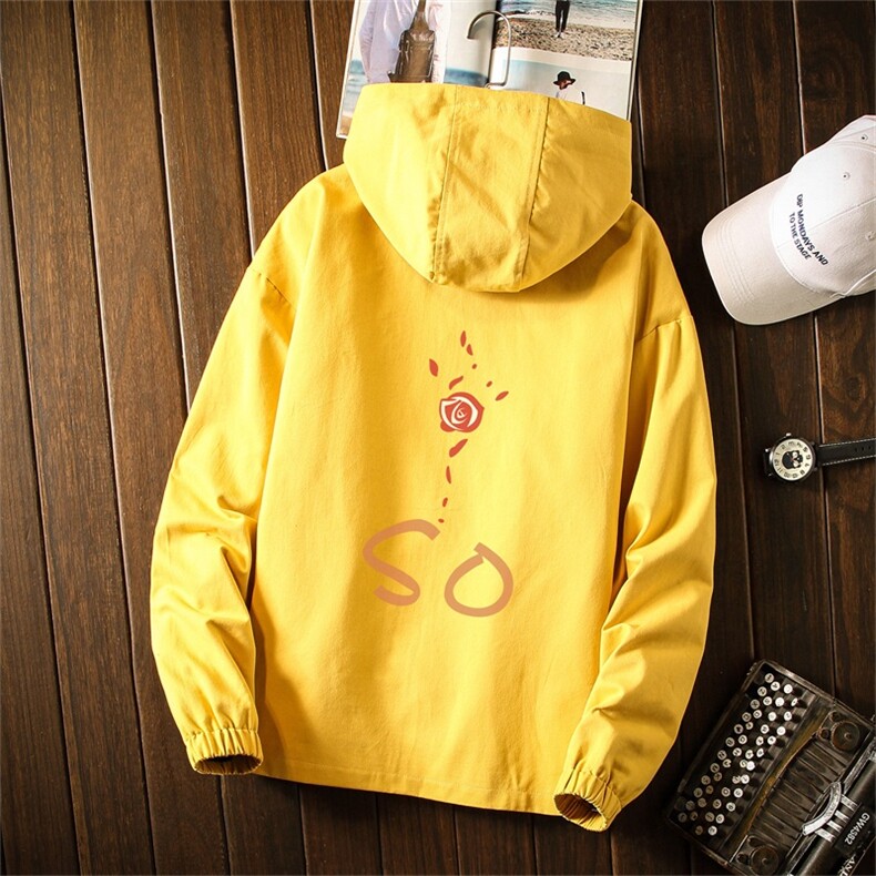 电商DSA028-7731新款印花港风连帽领夹克休闲外套男,男装夹克,电商A028