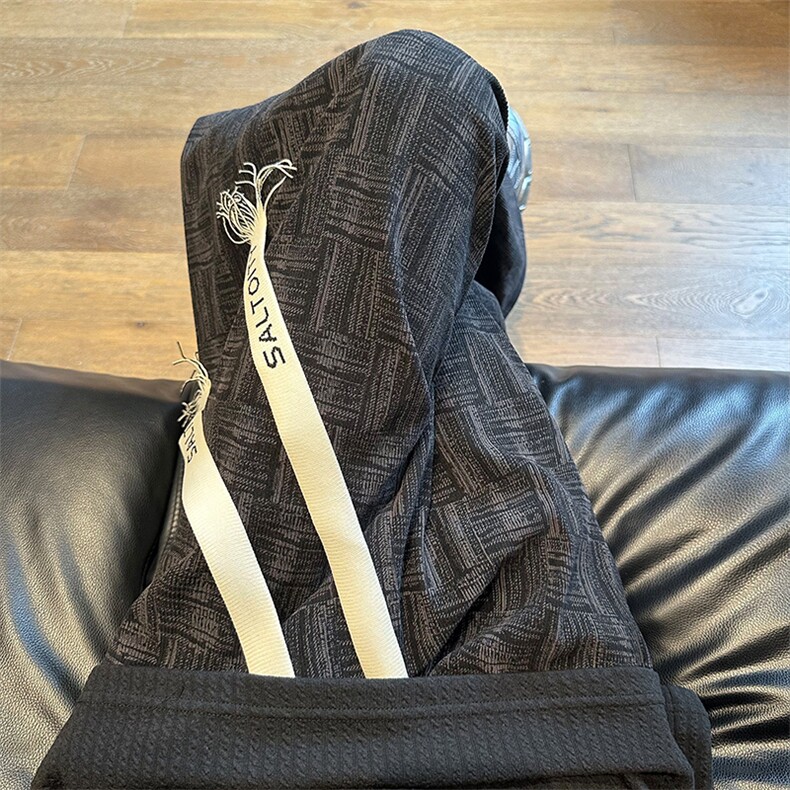 2025秋季新款内景灯芯绒几何印花长裤M-5XLHK25644-特P25，男装休闲裤，电商A022