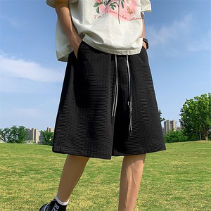 肌理感休闲短裤男夏美式宽松抽绳五分运动裤中裤XZ514-2-1533-P38