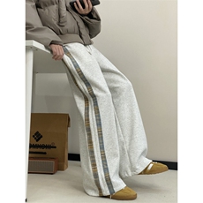 秋季新款美式条纹设计感百搭休闲宽松卫裤B315-K859-特p40控78，男装休闲裤，电商B315