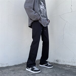 2022春装 暗黑高街风男女拉链修身休闲裤子B221-LK22005-P50 控68图片
