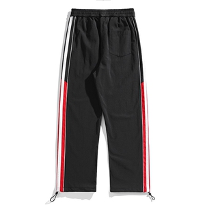 白底秋冬侧边拼接拖地工装裤宽松休闲伞兵裤男K23328-P40控58图片