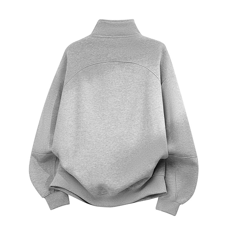 重磅boxy短款全棉450克开衫双拉链卫衣短宽立领外套男RH5321-P55,女装短外套,星座610B-1