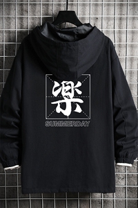 JK41197-P85 加棉款-P115 纯棉连帽夹克男士大码工装夹克男 网格图片