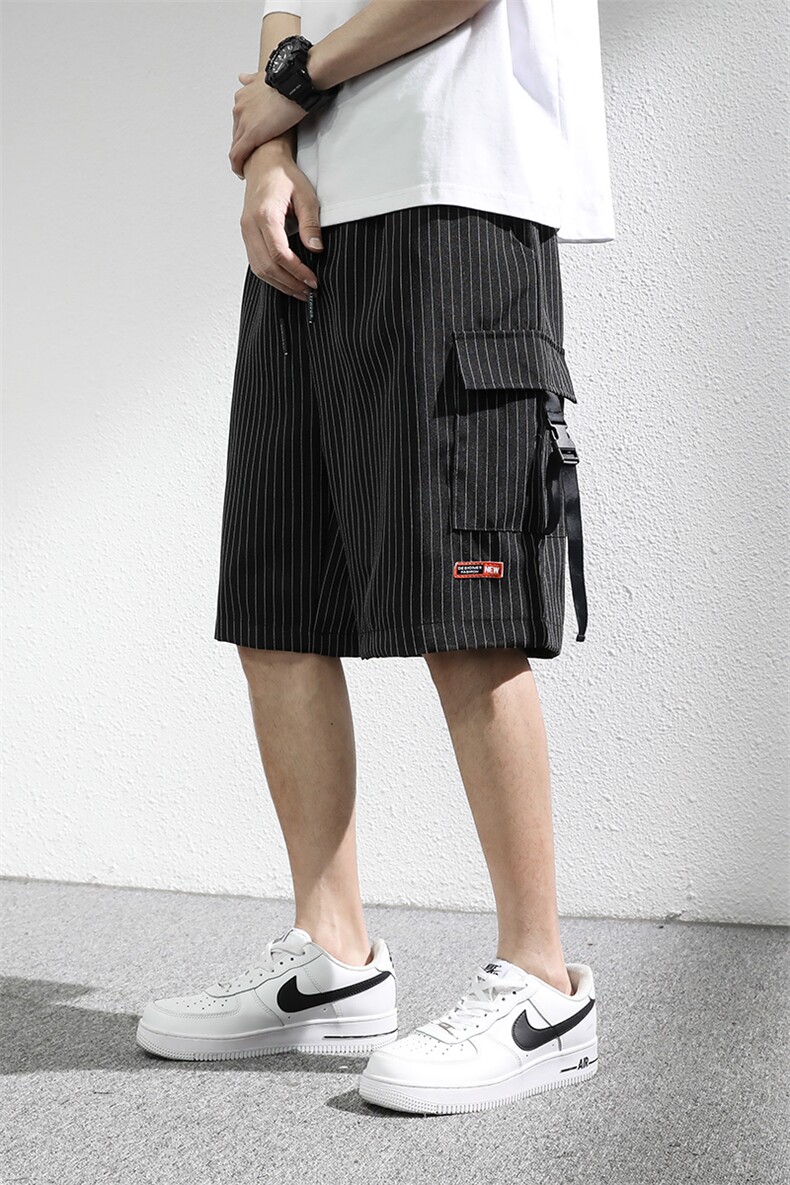 货足8XL-M美式免烫垂感五分裤男2023夏季新款高街胖子短裤加大码,男装休闲裤,钱塘717(原712)