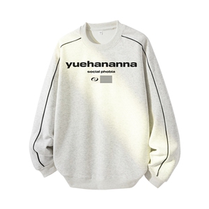 得物供货、复合重磅420克现货圆领卫衣宽松HD019-1-YLT25246-P35图片