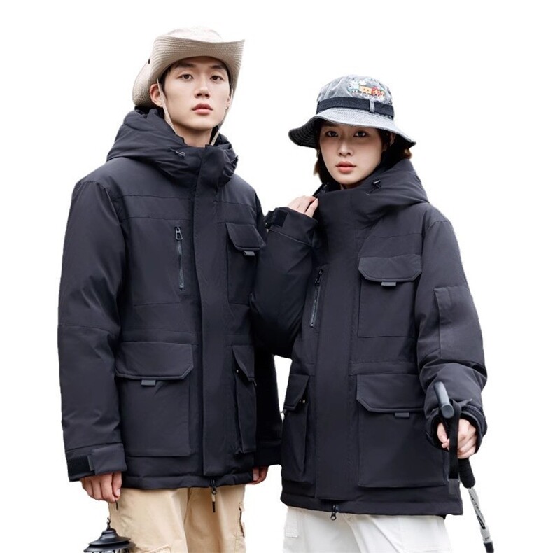 带报告90%白鸭绒羽绒服连帽工装加厚防寒保暖外套潮db67-P260,男装羽绒服,星座1210A