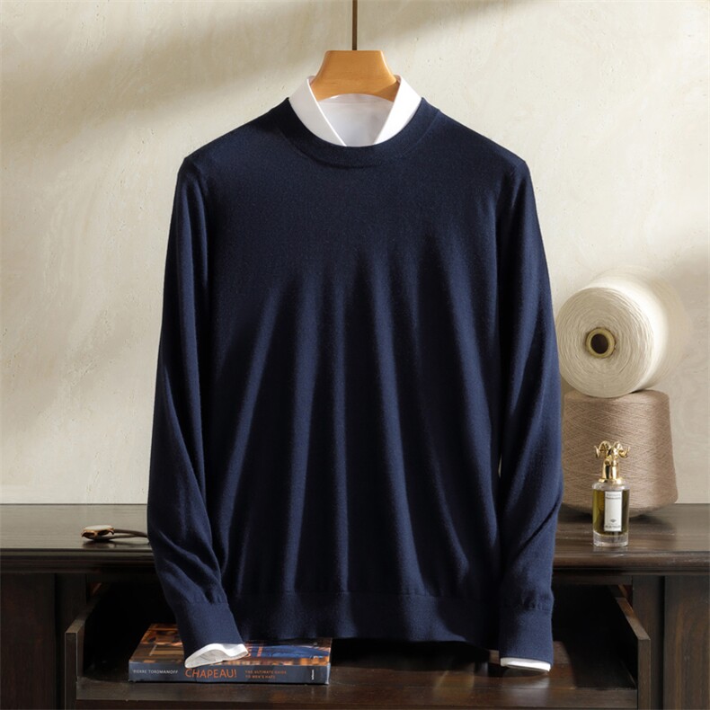 2024秋冬新款羊绒男士精纺半高领羊绒衫男装，男装羊绒套衫，英皇羊绒