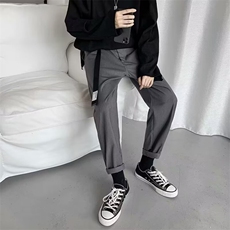 配腰带休闲西裤男士韩版潮流百搭夏季2024新款ins长裤K5303-P36，男装西裤，星座412-2