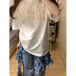 万针全刺绣工艺抖音得物高品质260克重磅纯棉双纱美式高街短袖T恤图片