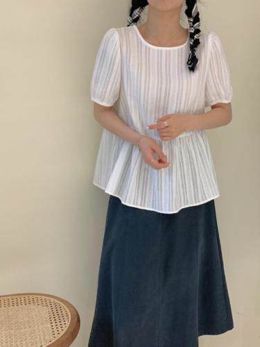 夏季新款韩系百搭纯色上衣，女装，Here Bella(5F)