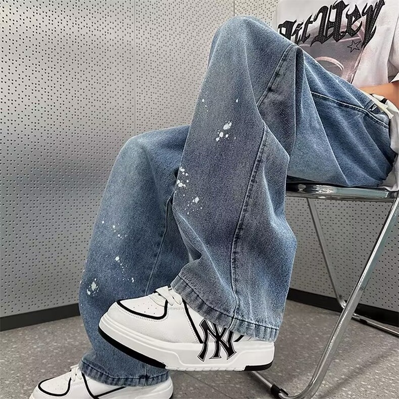 美式牛仔裤男春秋新款休闲直筒裤G6022P40,男装牛仔裤,星座1116-2