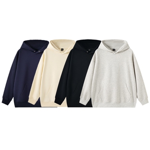 春季 重磅400克足全棉高品质一粒扣连帽卫衣外套男 RH111-P45图片