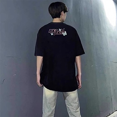 万针全刺绣工艺抖音得物高品质260克重磅纯棉双纱美式高街短袖T恤，男装T恤，电商A486