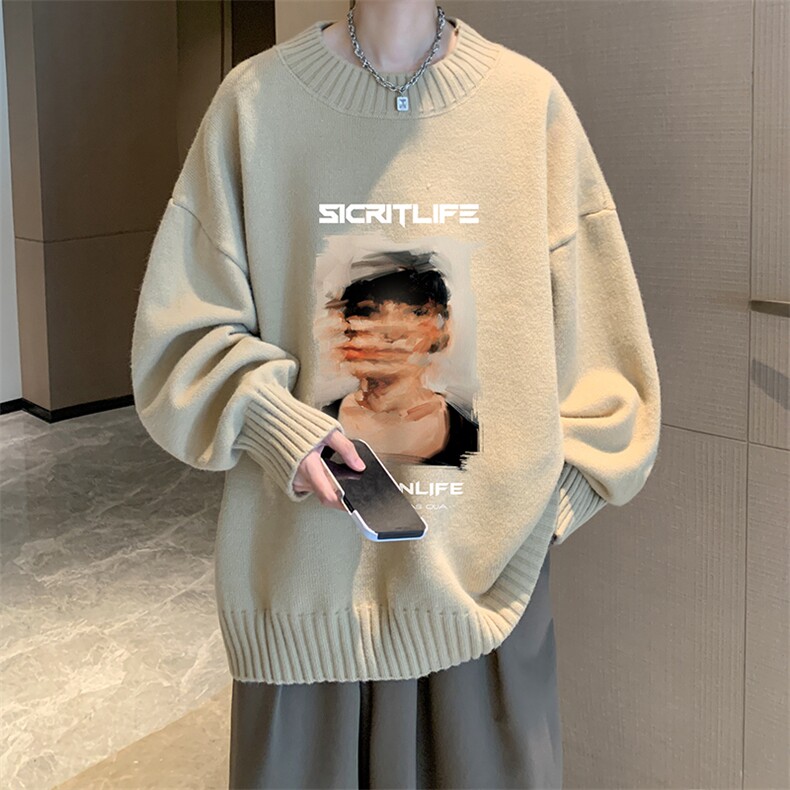 半高领毛衣男士大码针织衫男毛线衣男M18213-P45加绒款-P65,男装针织衫/毛衣,电商A040
