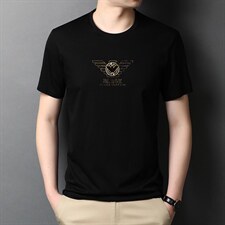 短袖T恤冰丝男夏季中年人夏装半袖圆领冰丝中老年纯色上衣男装，男装T恤，电商B212（原钱塘6029）