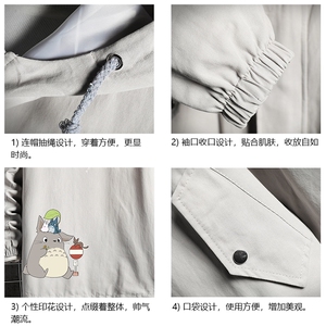 JK41152-P85 纯棉连帽夹克男士大码工装夹克男外套男 砖墙挂拍图片