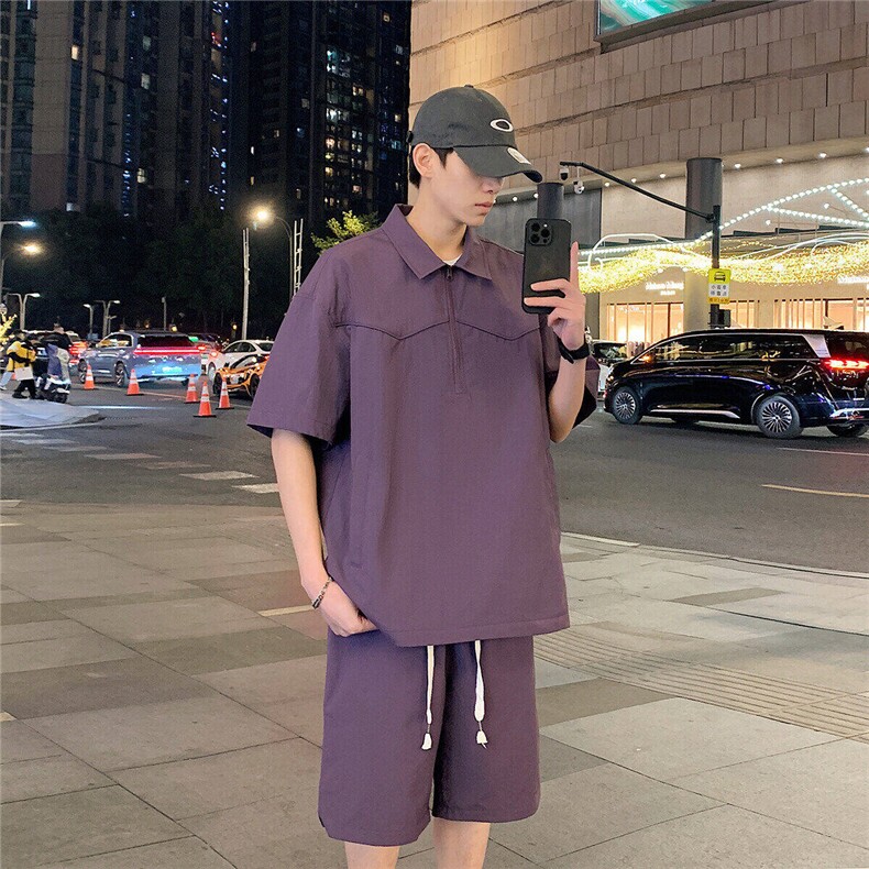 新款休闲短袖短裤套装,男装休闲套装,星座1206（原A206）