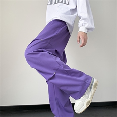 703-K322-P45春季铆钉褶皱休闲直筒个性长裤，男装休闲裤，星座703