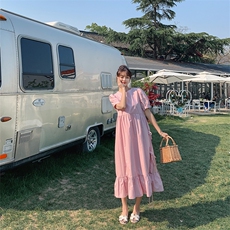 2021新款粉色连衣裙Z189P90K138，女装连衣裙，浙宝296A