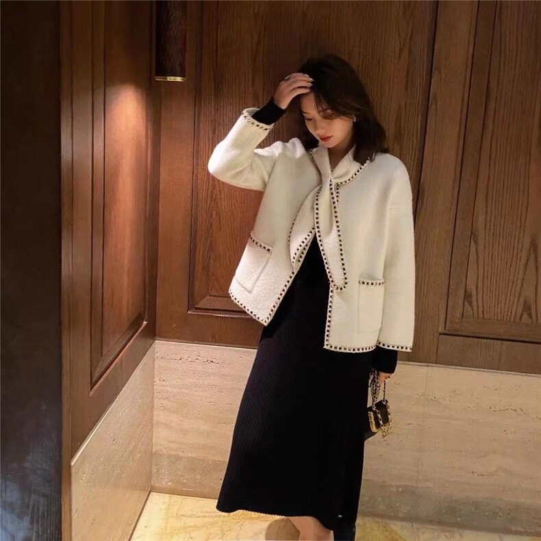 新款兔耳朵水晶貂外套，黑白两个色，有质感，其它，CHERRY·印