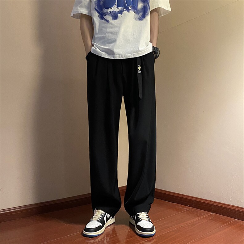 日系慵懒坠感oversize阔腿工装裤男夏季潮牌直筒休闲裤K6543-P40,男装休闲裤,星座512-4