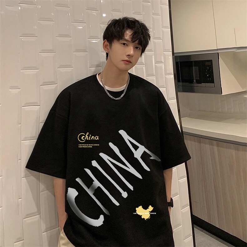 麂皮绒短袖t恤男大码半袖男 JD82208-P25图片