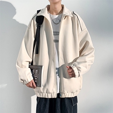 J6613P682024秋季新款抖音高品质麂皮绒反光条拼接休闲外套，男装夹克，电商A026-1