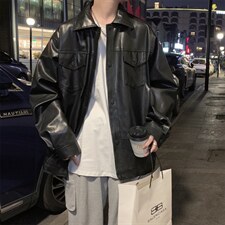 新款秋季韩版潮流宽松皮衣男女机车服pu皮夹克外套潮牌PY100-p65,男装皮衣,星座1008-1
