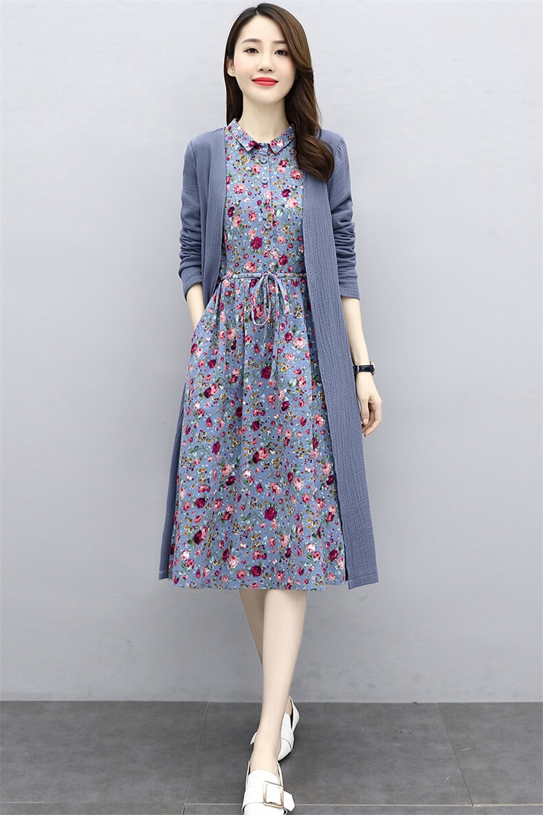 时尚优雅女装套装修身显瘦花裙子两件套XBL092,女装套装/套裙,欣贝拉