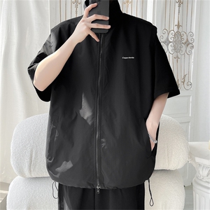 MJ156/P55夏季满天星马甲两面穿休闲男情侣百搭两面服背心外套图片