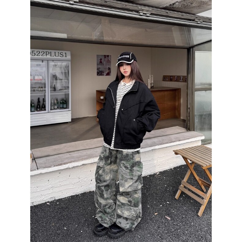 春秋新款痞帅外套男ins高街潮牌港风日系原宿风韩版潮流宽松夹克,男装夹克,星座1210-1